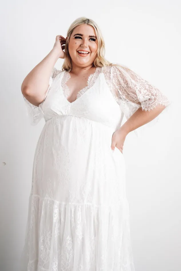 Baltic Born Bridal Women Wanderlust Lace Maxi Dress White