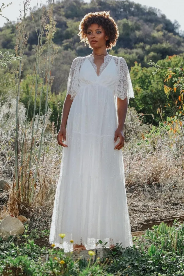 Baltic Born Bridal Women Wanderlust Lace Maxi Dress White
