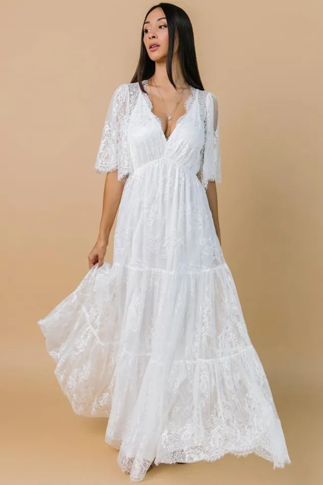 Baltic Born Bridal Women Wanderlust Lace Maxi Dress White