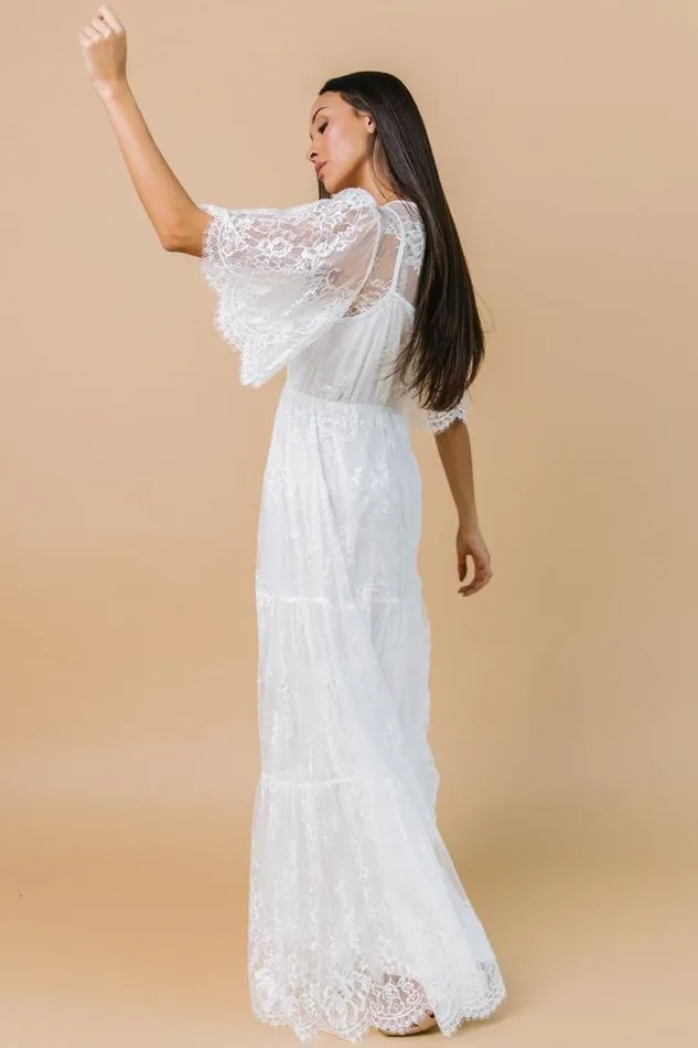 Baltic Born Bridal Women Wanderlust Lace Maxi Dress White