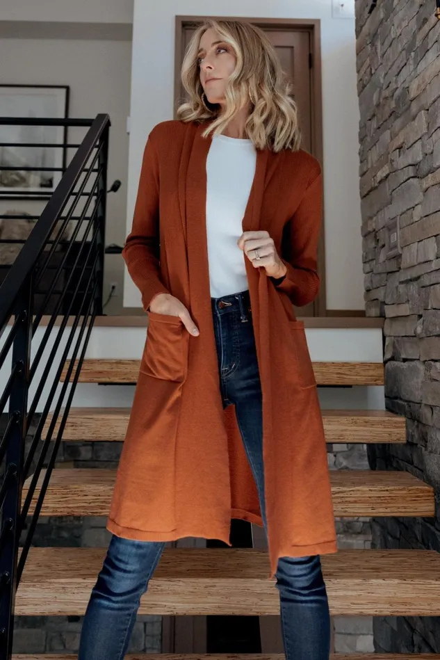 Baltic Born Cardigans Women Central Park Cardigan Rust