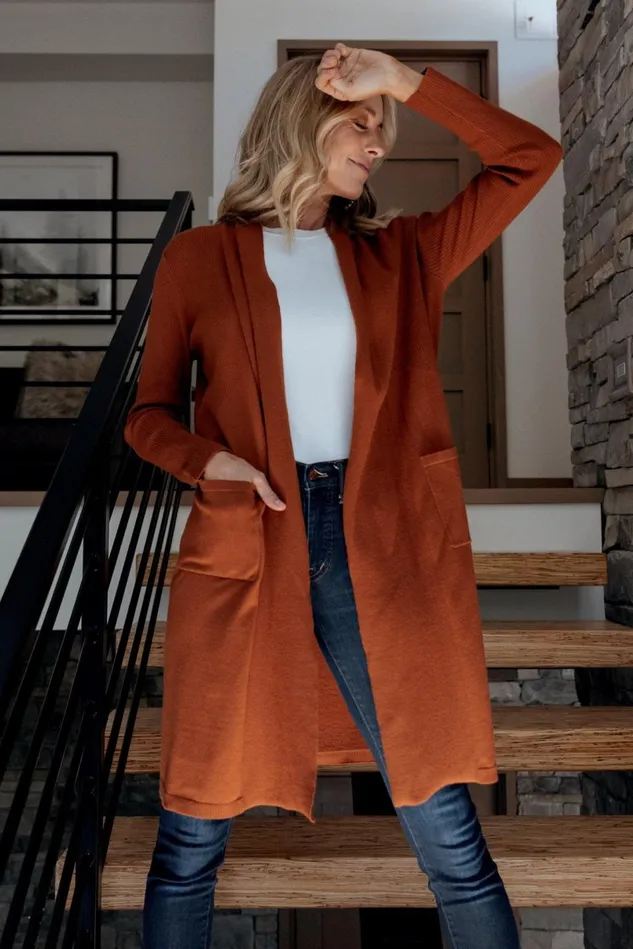 Baltic Born Cardigans Women Central Park Cardigan Rust Baltic Born Cardigans Women Central Park Cardigan Rust