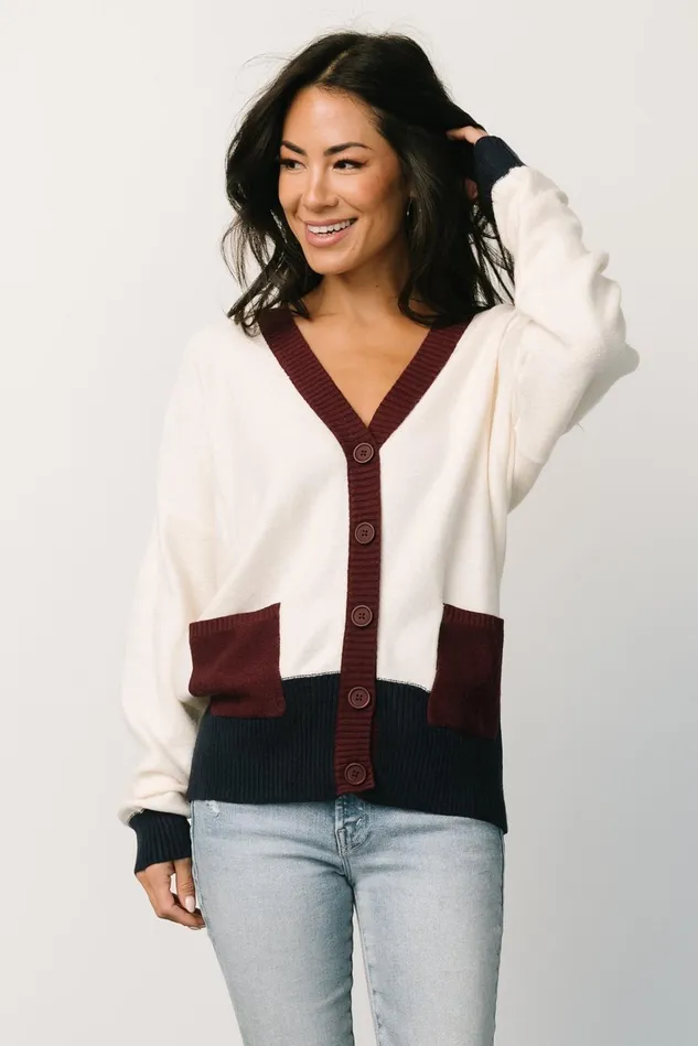 Baltic Born Cardigans Women Jax Cardigan Cream Multi