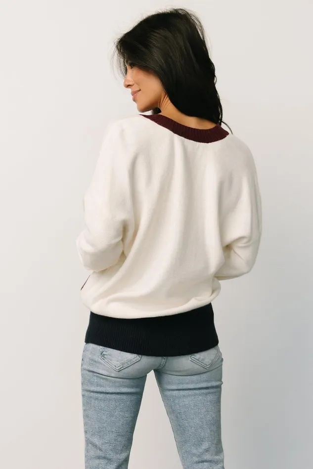 Baltic Born Cardigans Women Jax Cardigan Cream Multi Baltic Born Cardigans Women Jax Cardigan Cream Multi