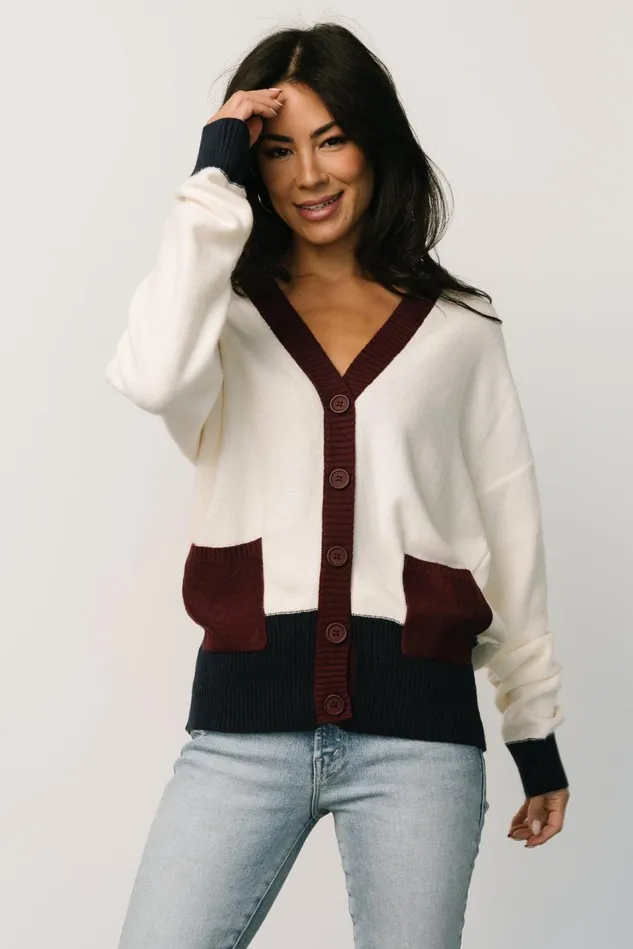 Baltic Born Cardigans Women Jax Cardigan Cream Multi Baltic Born Cardigans Women Jax Cardigan Cream Multi