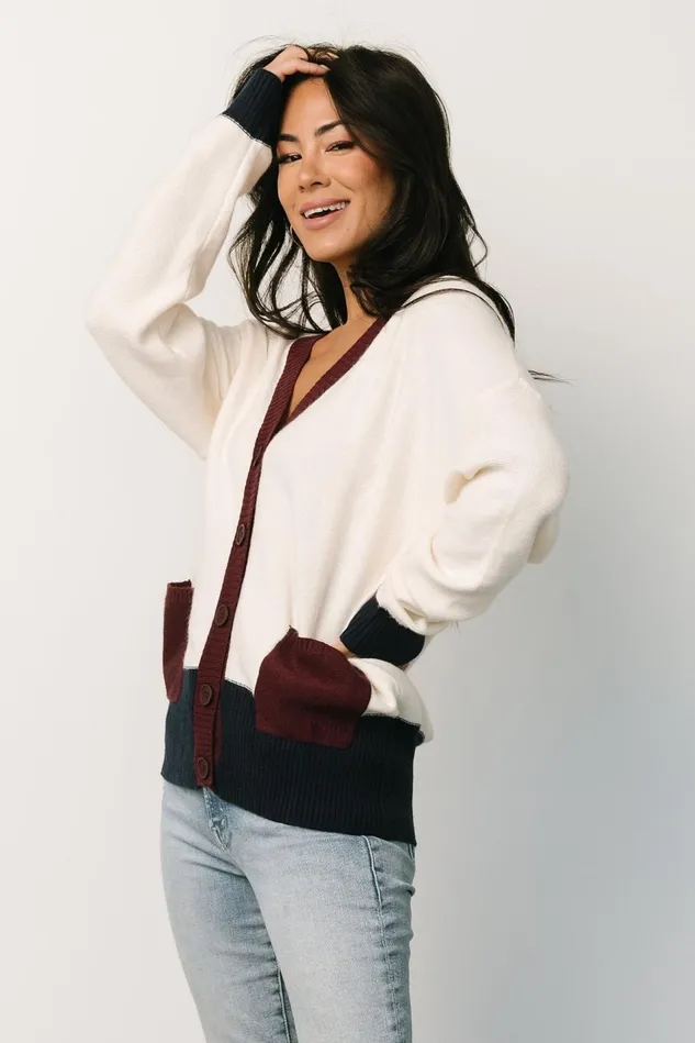 Baltic Born Cardigans Women Jax Cardigan Cream Multi Baltic Born Cardigans Women Jax Cardigan Cream Multi