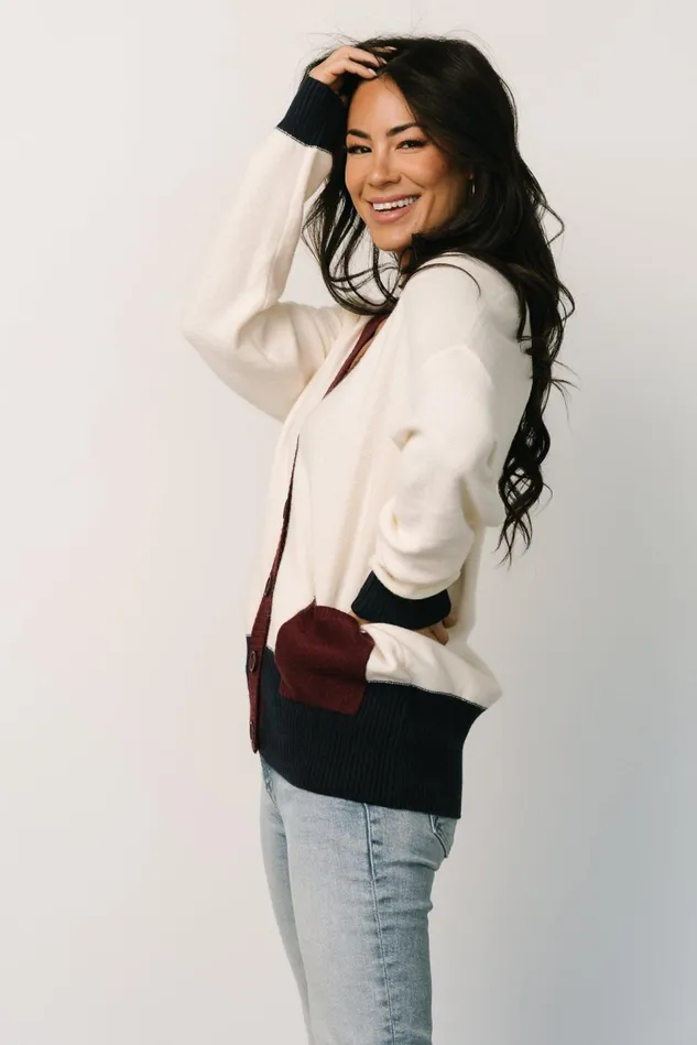 Baltic Born Cardigans Women Jax Cardigan Cream Multi Baltic Born Cardigans Women Jax Cardigan Cream Multi