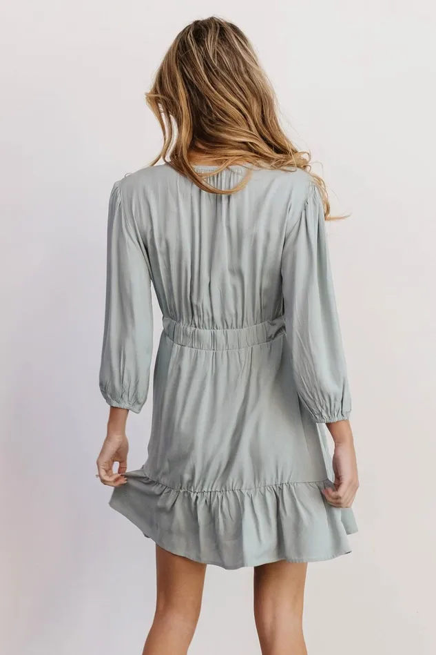 Baltic Born Cover Ups Women Amelia Boho Mini Dress Sage