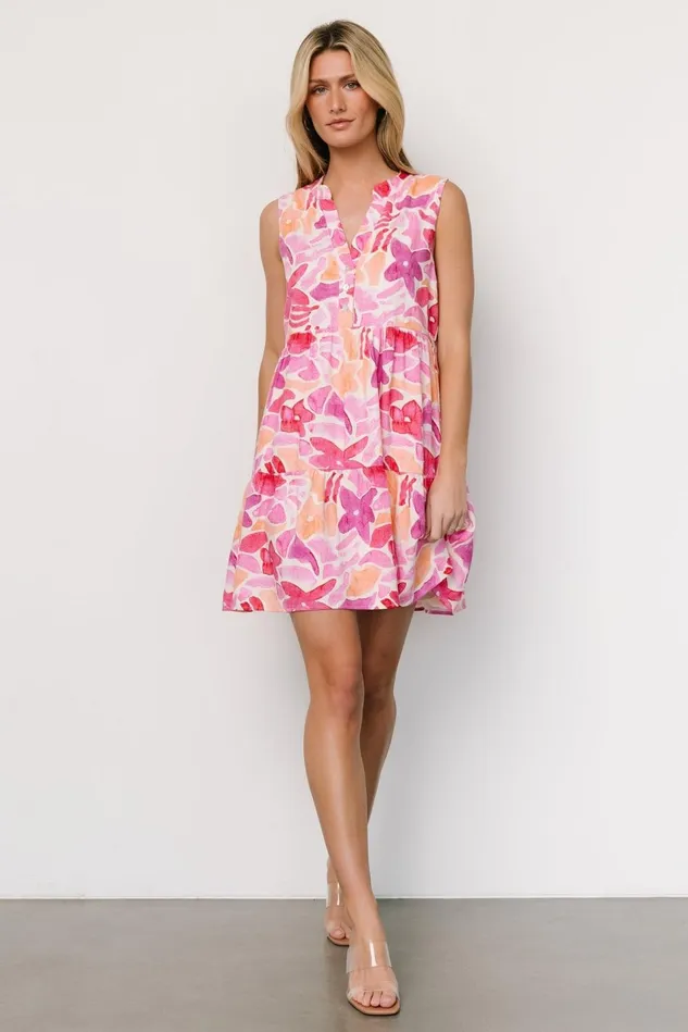 Baltic Born Cover Ups Women Cami Short Dress Pink Multi