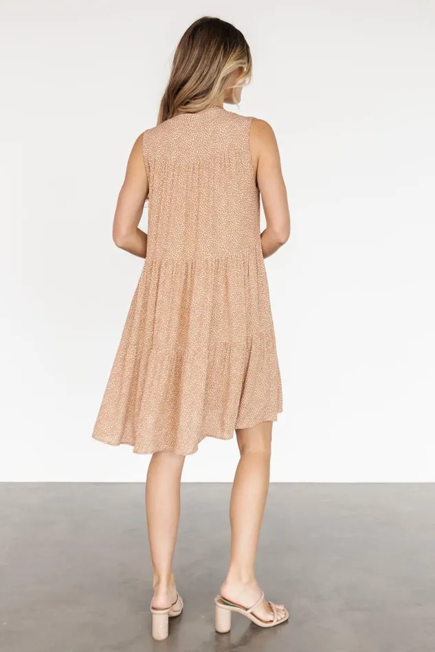 Baltic Born Cover Ups Women Malone Button Down Short Dress Camel Baltic Born Cover Ups Women Malone Button Down Short Dress Camel