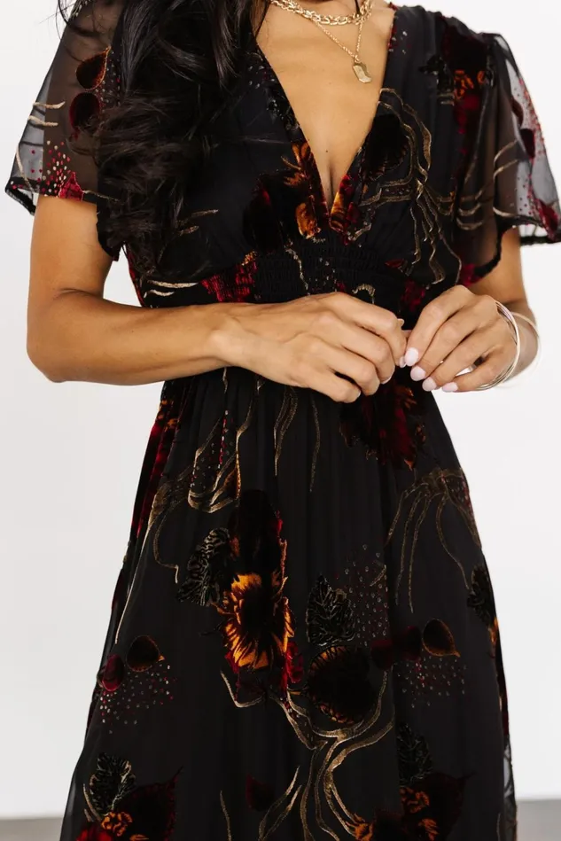 Baltic Born Maxi Dresses Women Valen Maxi Dress Black Multi Baltic Born Maxi Dresses Women Valen Maxi Dress Black Multi