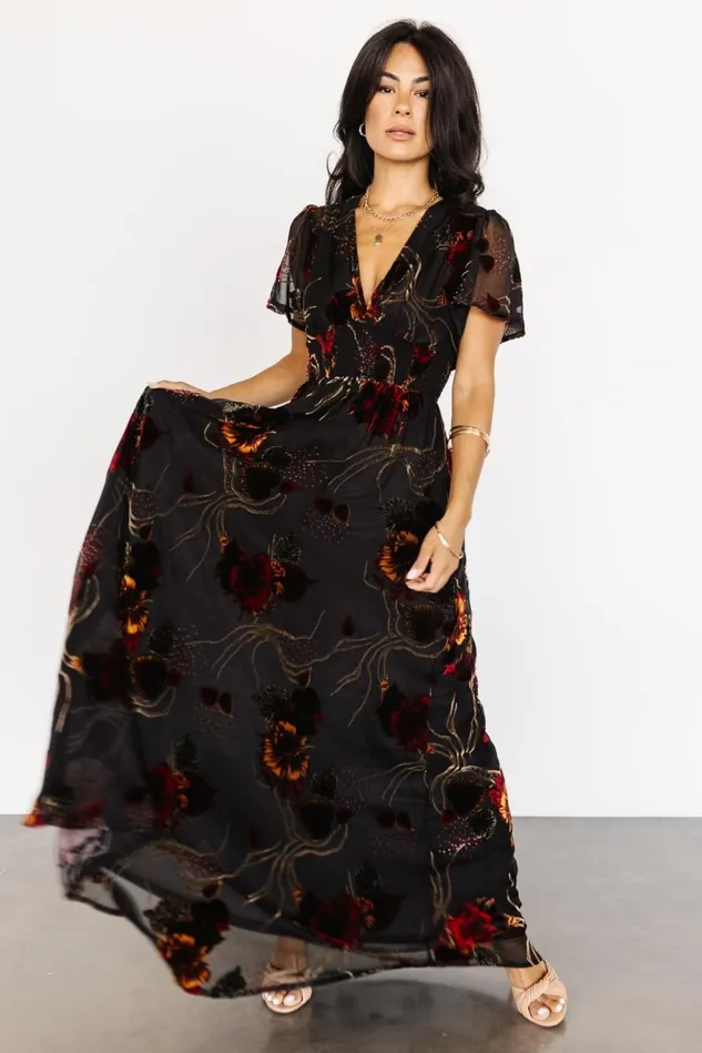 Baltic Born Maxi Dresses Women Valen Maxi Dress Black Multi Baltic Born Maxi Dresses Women Valen Maxi Dress Black Multi