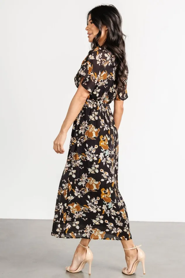 Baltic Born Midi Dresses Women Hathaway Midi Dress Black Floral