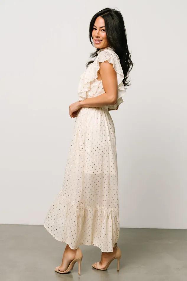 Baltic Born Midi Dresses Women Jerika Midi Dress Natural Gold Baltic Born Midi Dresses Women Jerika Midi Dress Natural Gold
