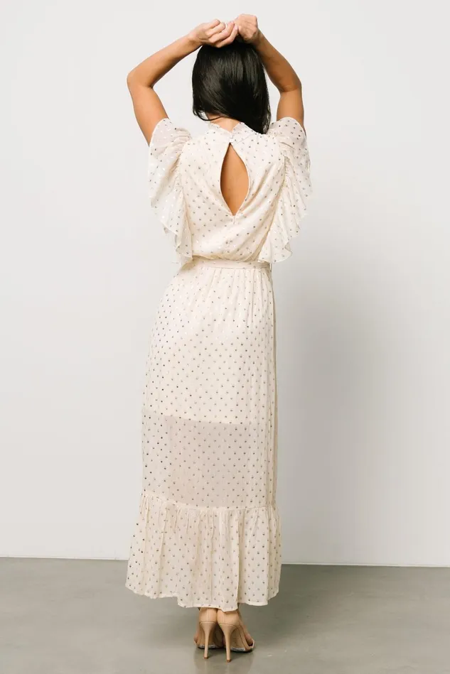 Baltic Born Midi Dresses Women Jerika Midi Dress Natural Gold Baltic Born Midi Dresses Women Jerika Midi Dress Natural Gold
