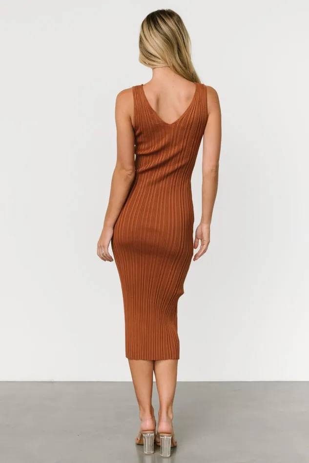 Baltic Born Midi Dresses Women Napa V Neck Tank Dress Copper Baltic Born Midi Dresses Women Napa V Neck Tank Dress Copper