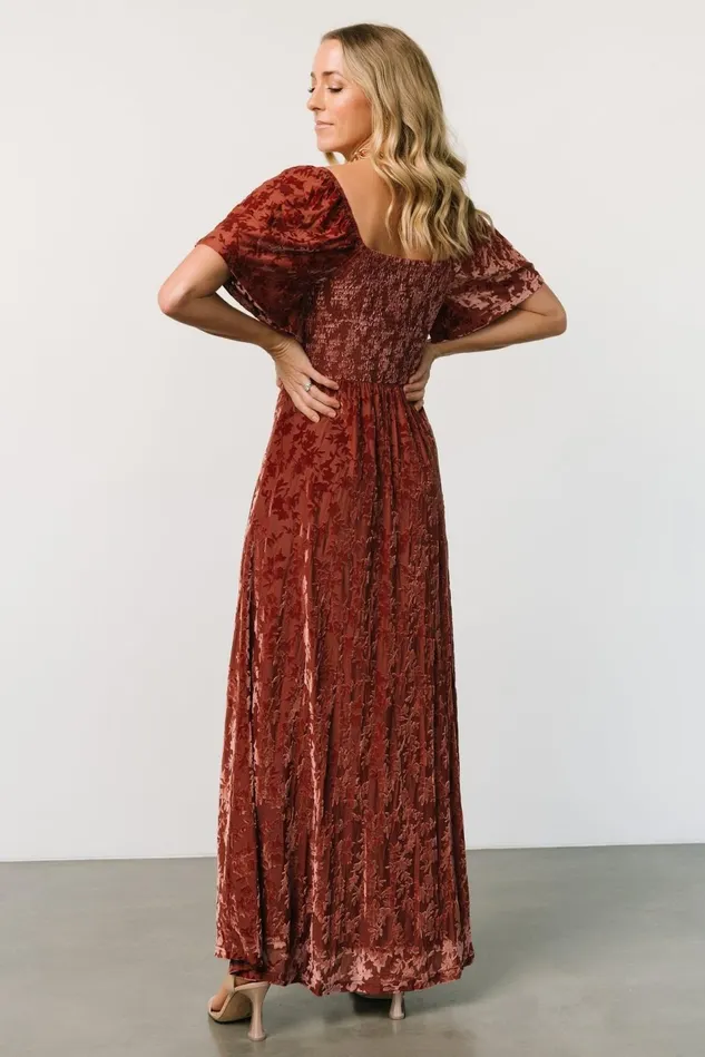 Baltic Born Mother Of The Bride Women Everley Velvet Maxi Dress Cinnamon Baltic Born Mother Of The Bride Women Everley Velvet Maxi Dress Cinnamon