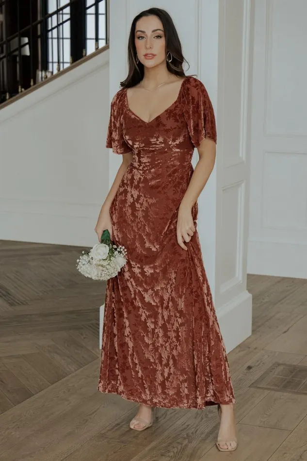 Baltic Born Mother Of The Bride Women Everley Velvet Maxi Dress Cinnamon Baltic Born Mother Of The Bride Women Everley Velvet Maxi Dress Cinnamon