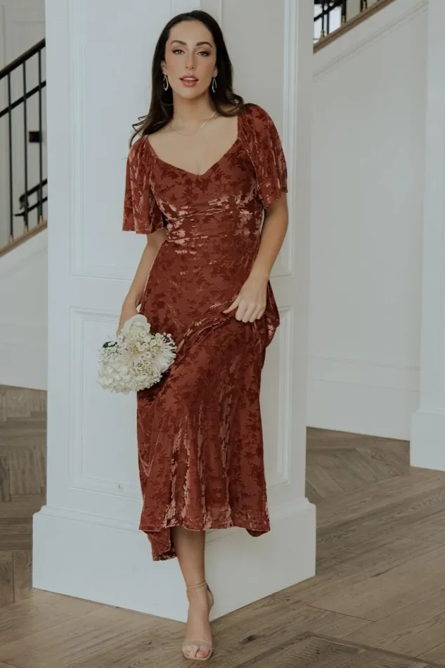 Baltic Born Mother Of The Bride Women Everley Velvet Maxi Dress Cinnamon Baltic Born Mother Of The Bride Women Everley Velvet Maxi Dress Cinnamon