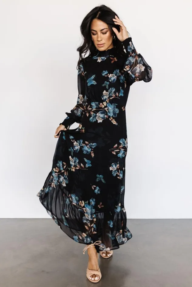 Baltic Born Mother Of The Bride Women Luciana Maxi Dress Black Blue Baltic Born Mother Of The Bride Women Luciana Maxi Dress Black Blue