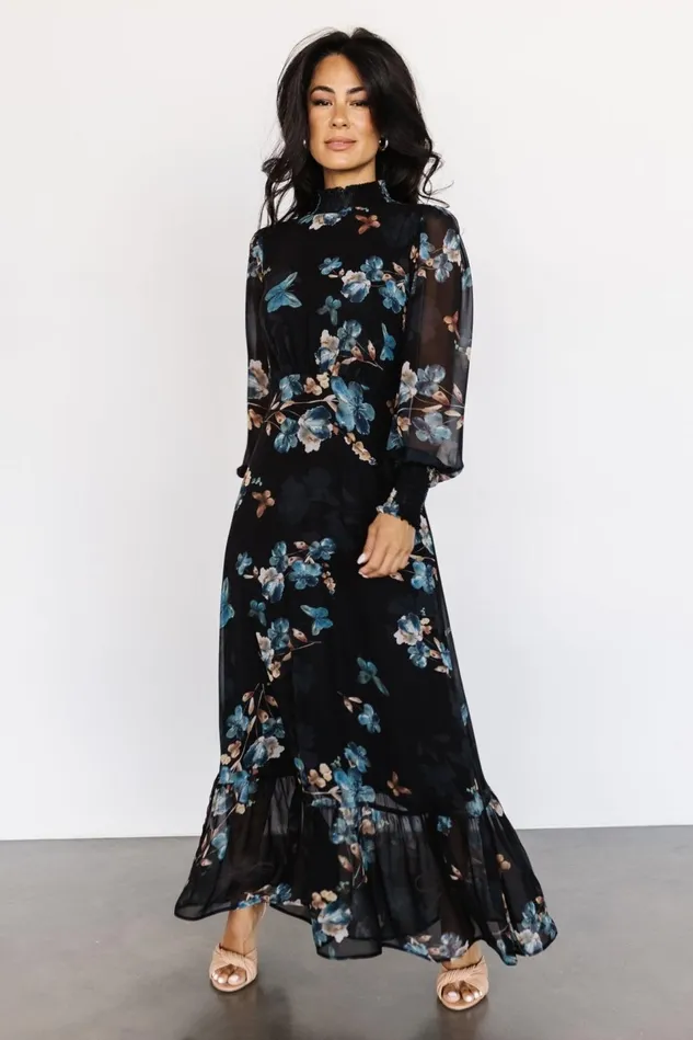 Baltic Born Mother Of The Bride Women Luciana Maxi Dress Black Blue Baltic Born Mother Of The Bride Women Luciana Maxi Dress Black Blue