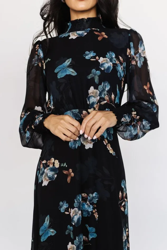 Baltic Born Mother Of The Bride Women Luciana Maxi Dress Black Blue Baltic Born Mother Of The Bride Women Luciana Maxi Dress Black Blue