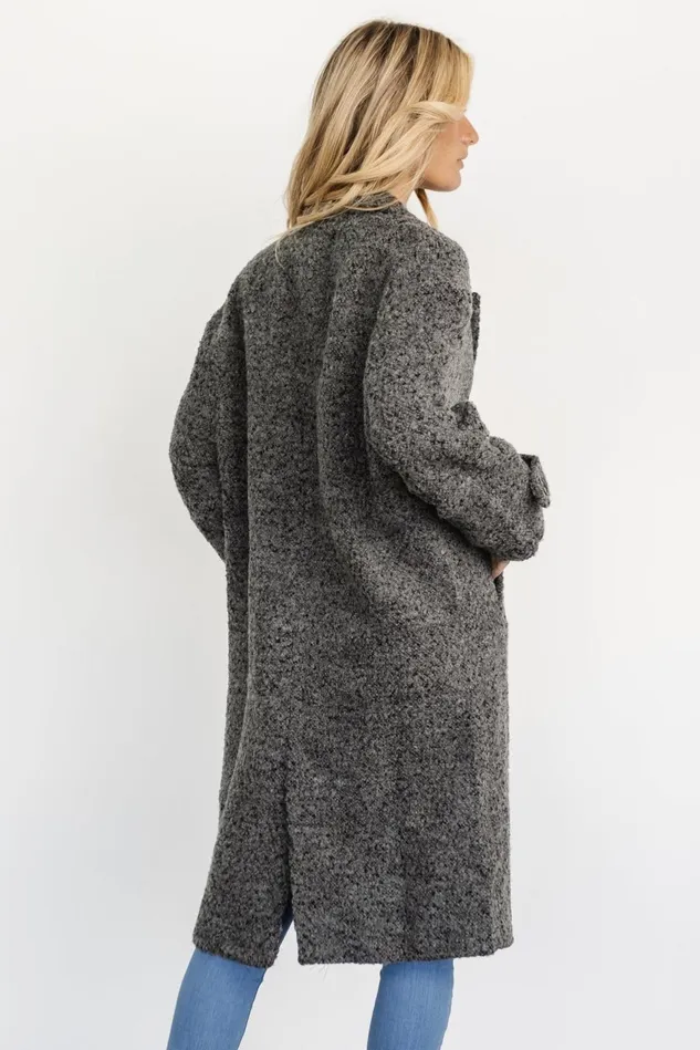 Baltic Born Outerwear Women Burke Boucle Coat Charcoal Baltic Born Outerwear Women Burke Boucle Coat Charcoal