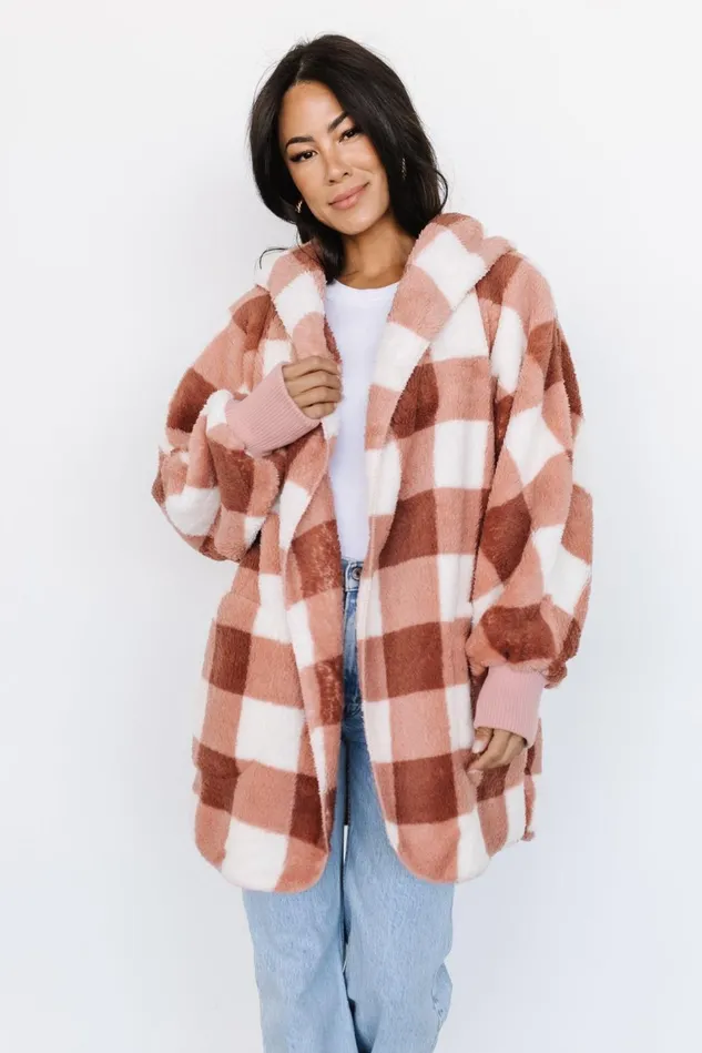Baltic Born Outerwear Women Lincoln Teddy Cardigan Berry White