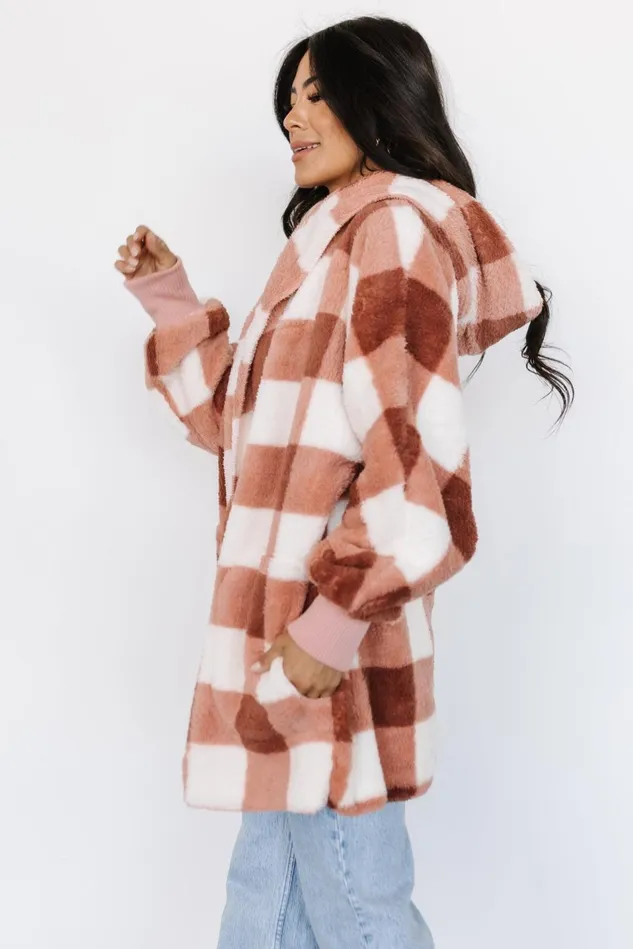 Baltic Born Outerwear Women Lincoln Teddy Cardigan Berry White Baltic Born Outerwear Women Lincoln Teddy Cardigan Berry White
