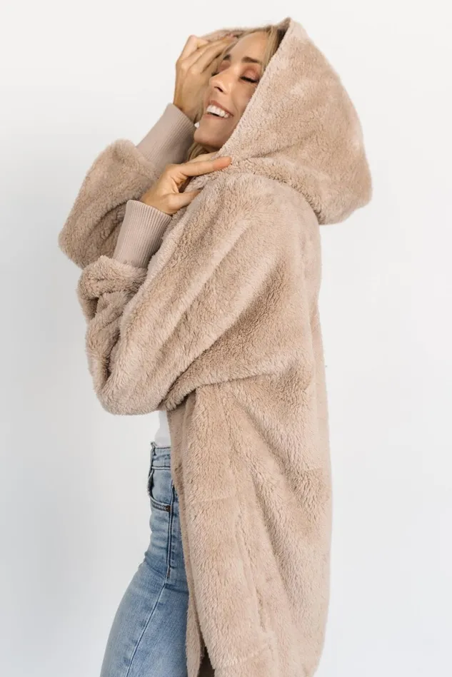 Baltic Born Outerwear Women Melrose Teddy Jacket Taupe Baltic Born Outerwear Women Melrose Teddy Jacket Taupe