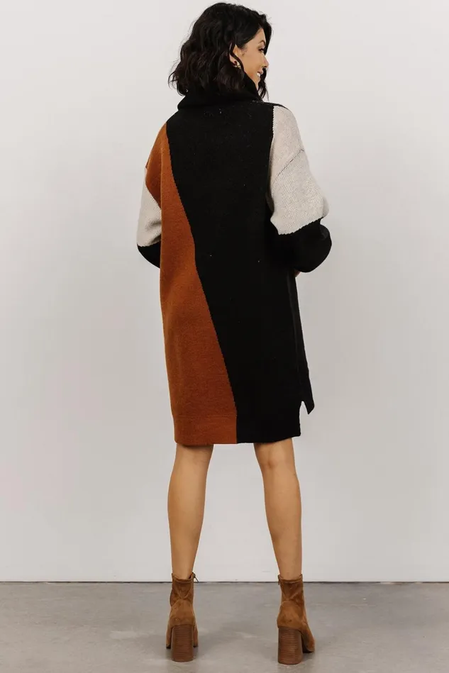 Baltic Born Short Dresses Women Diego Sweater Dress Black Multi Baltic Born Short Dresses Women Diego Sweater Dress Black Multi
