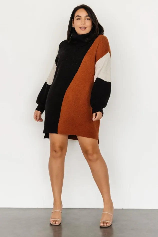 Baltic Born Short Dresses Women Diego Sweater Dress Black Multi Baltic Born Short Dresses Women Diego Sweater Dress Black Multi