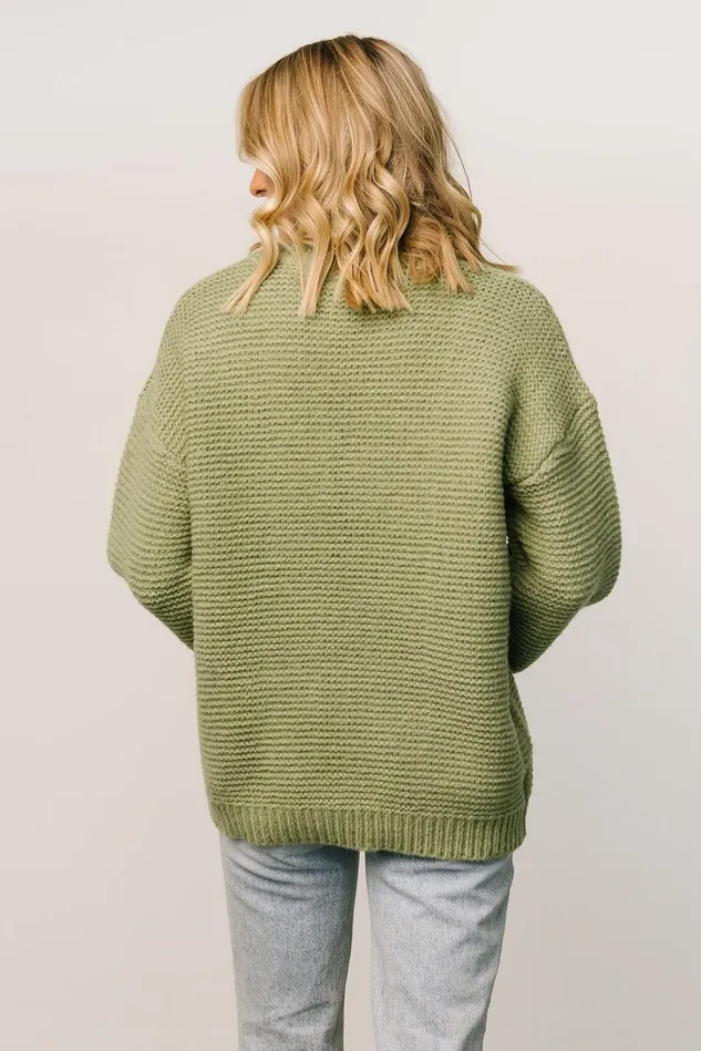 Baltic Born Sweaters Women Bentley Chunky Knit Sweater Olive Baltic Born Sweaters Women Bentley Chunky Knit Sweater Olive
