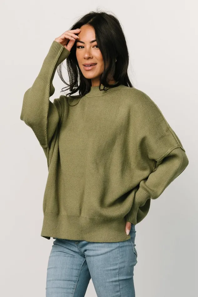 Baltic Born Sweaters Women Jeremiah Knit Sweater Olive