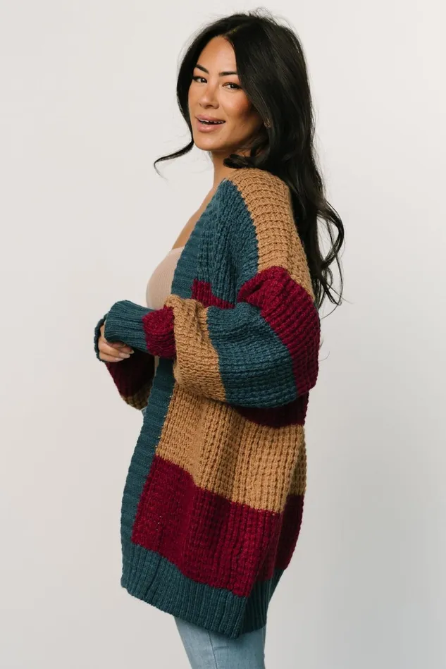 Baltic Born Sweaters Women Jonah Chunky Knit Cardigan Deep Topaz Multi Baltic Born Sweaters Women Jonah Chunky Knit Cardigan Deep Topaz Multi