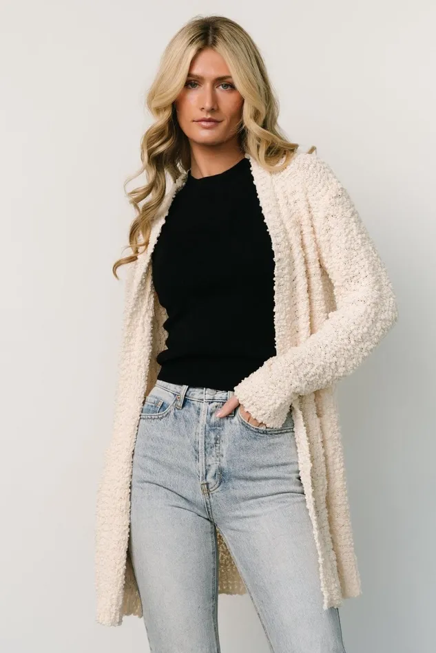 Baltic Born Sweaters Women Oxford Pocket Cardigan Cream