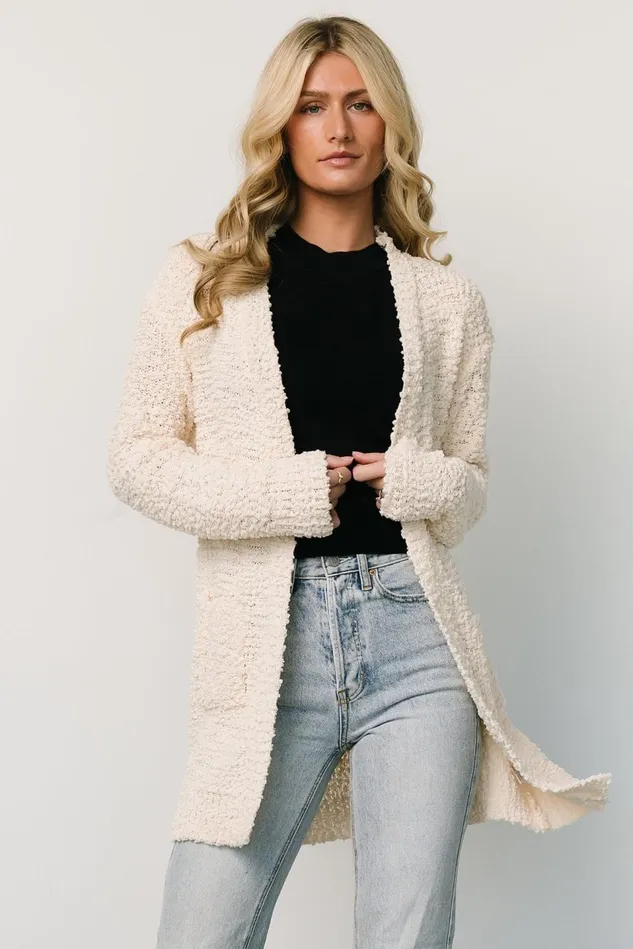 Baltic Born Sweaters Women Oxford Pocket Cardigan Cream Baltic Born Sweaters Women Oxford Pocket Cardigan Cream