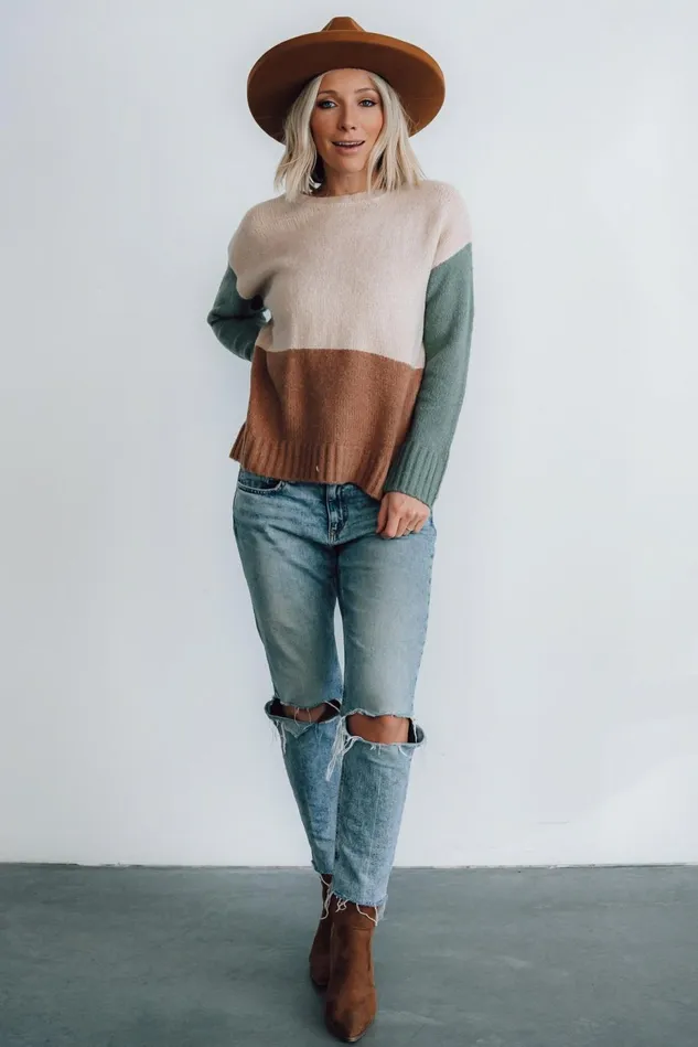 Baltic Born Sweaters Women Randi Color Block Sweater Natural Baltic Born Sweaters Women Randi Color Block Sweater Natural