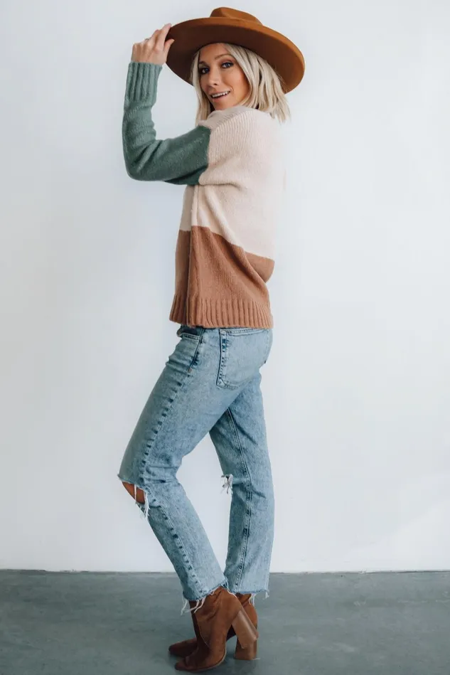 Baltic Born Sweaters Women Randi Color Block Sweater Natural Baltic Born Sweaters Women Randi Color Block Sweater Natural