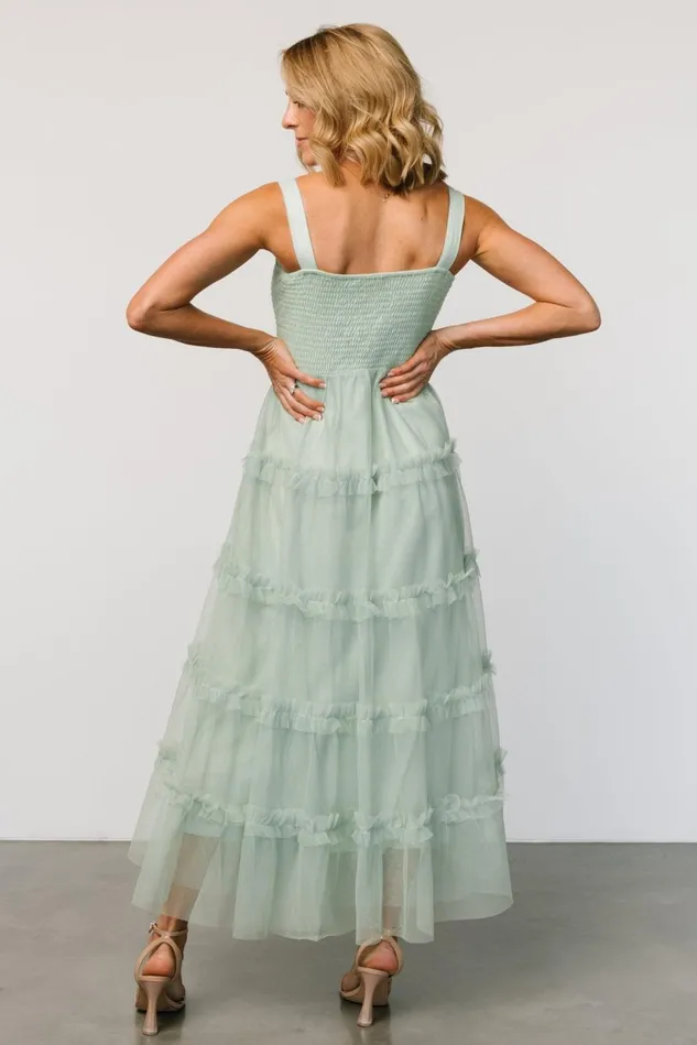 Baltic Born Tulle Styles Women Constance Tulle Maxi Dress Light Sage Baltic Born Tulle Styles Women Constance Tulle Maxi Dress Light Sage