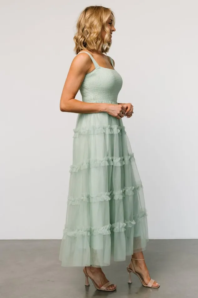 Baltic Born Tulle Styles Women Constance Tulle Maxi Dress Light Sage Baltic Born Tulle Styles Women Constance Tulle Maxi Dress Light Sage