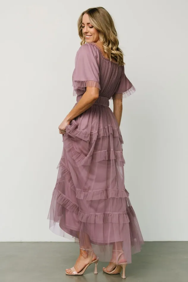 Baltic Born Tulle Styles Women Magdalena Tulle Maxi Dress Dusty Orchid