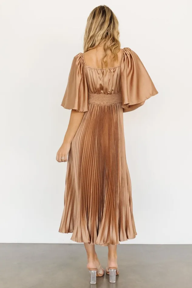 Baltic Born Wedding Guest Women Aubree Pleated Dress Champagne Baltic Born Wedding Guest Women Aubree Pleated Dress Champagne