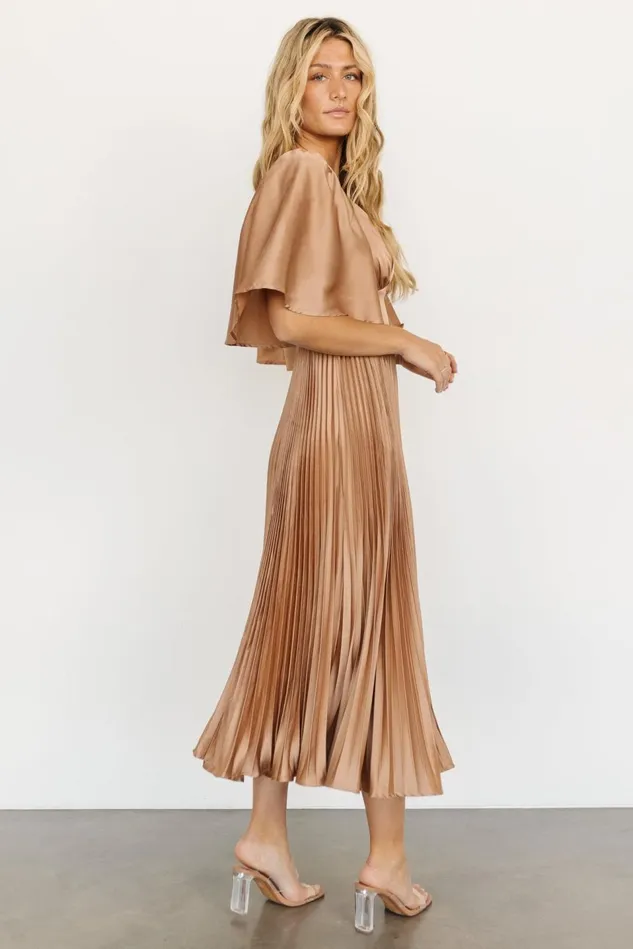 Baltic Born Wedding Guest Women Aubree Pleated Dress Champagne Baltic Born Wedding Guest Women Aubree Pleated Dress Champagne