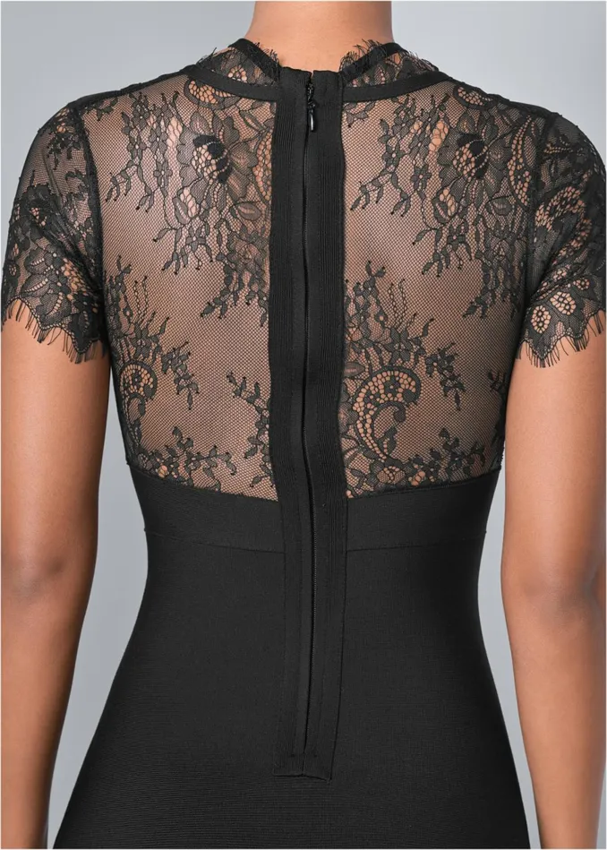 BANDAGE STRAPPY DRESS Black Women VENUS Midi Dresses
