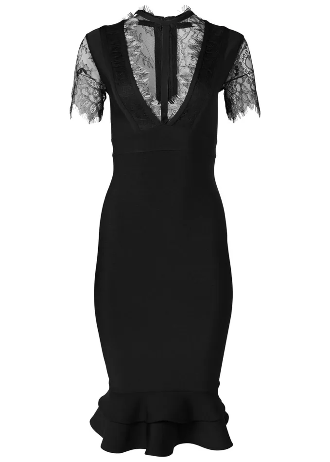 BANDAGE STRAPPY DRESS Black Women VENUS Midi Dresses