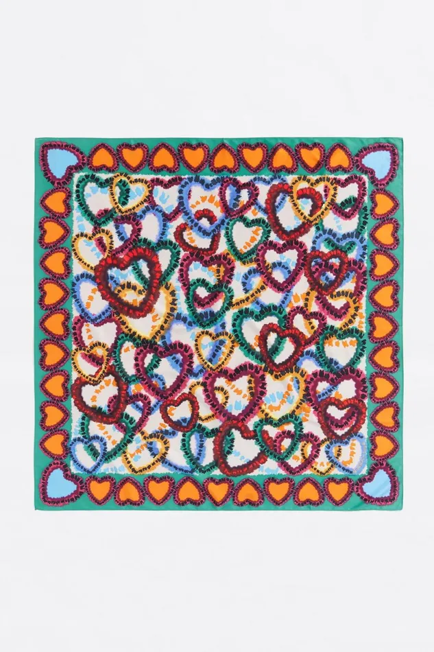 Beige Frame Hearts Scarf Beige Women Bimba Y Lola Scarves
