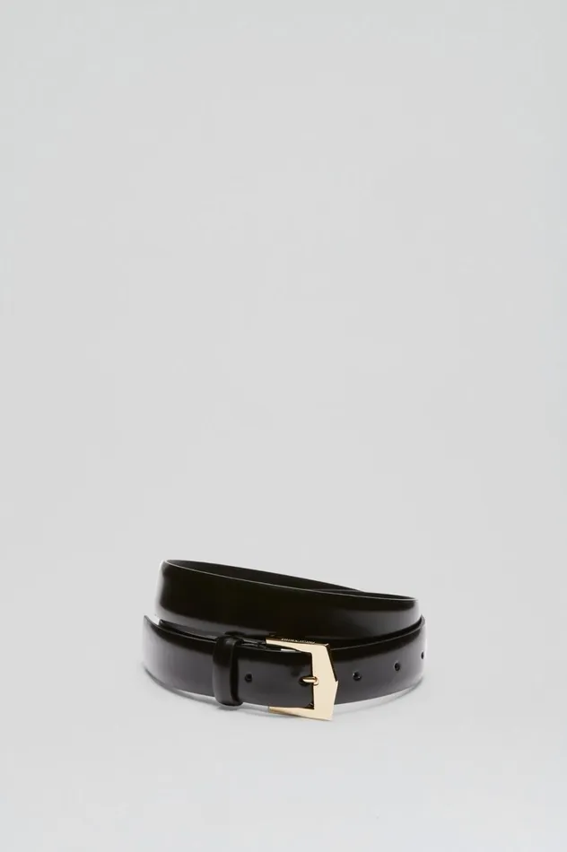 Belts Women Scanlan Theodore POINTED BUCKLE BELT 25 Black Belts Women Scanlan Theodore POINTED BUCKLE BELT 25 Black