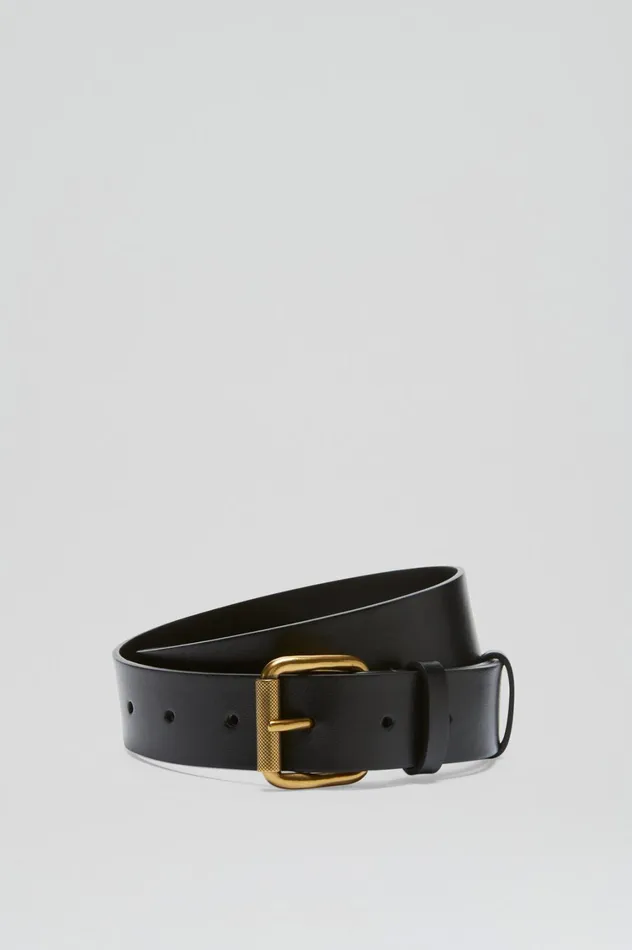 Belts Women Scanlan Theodore ROLLER BUCKLE BELT 3 Black Belts Women Scanlan Theodore ROLLER BUCKLE BELT 3 Black