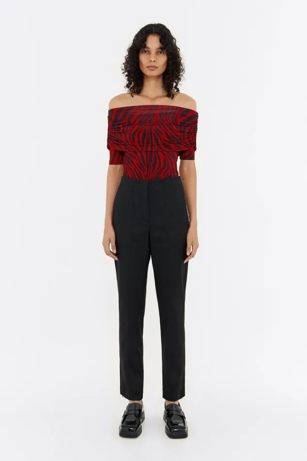 Black Cool Wool Fitted Trousers Black Women Bimba Y Lola Trousers